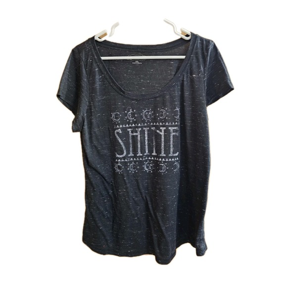 Maurices Tops - Maurices Women T Shirt XXL Burn Out Black Street Wear Casual